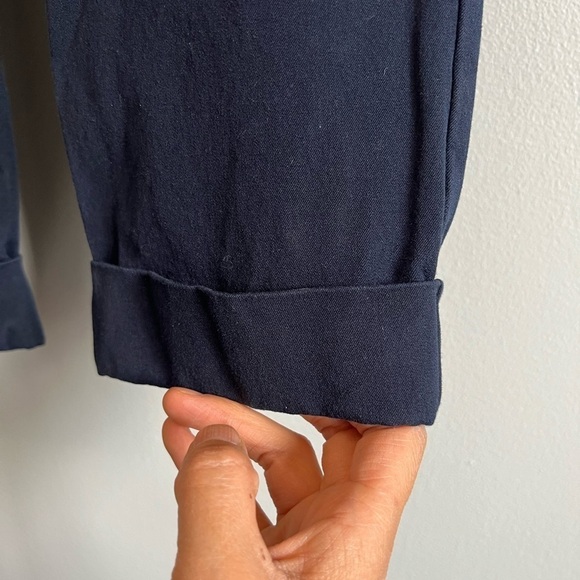 J Jill Premium Bi Stretch Slim Leg Cuffed Pull On Pants Size 10 Navy - Picture 3 of 9